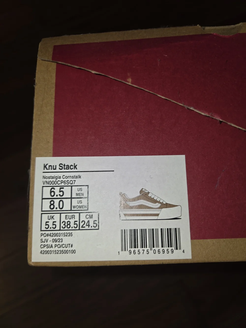 Vans Knu Stack Platform Sneakers in Cornstalk Brown